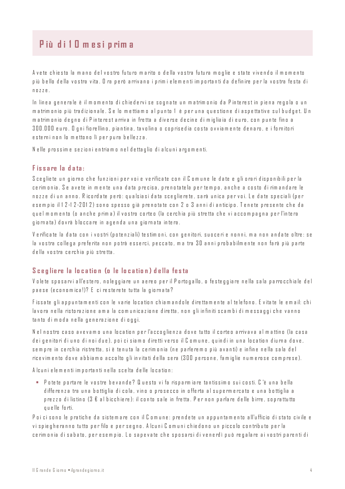 La copertina della vostra guida personale